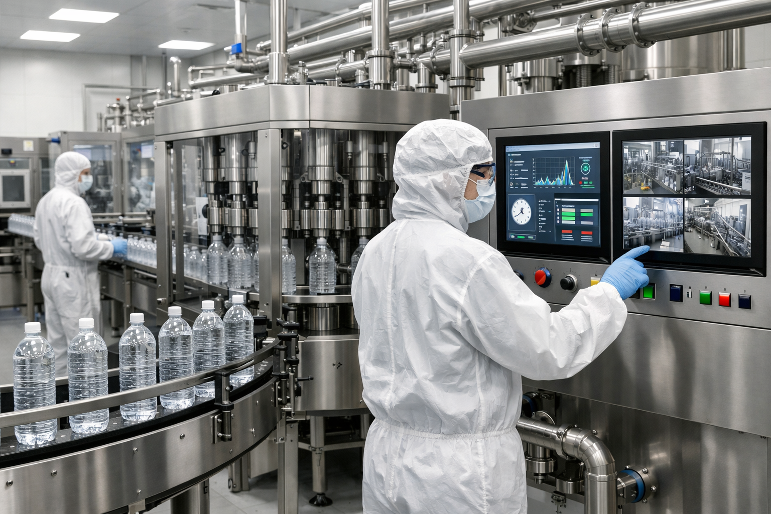 Aseptic PET line for beverage filling