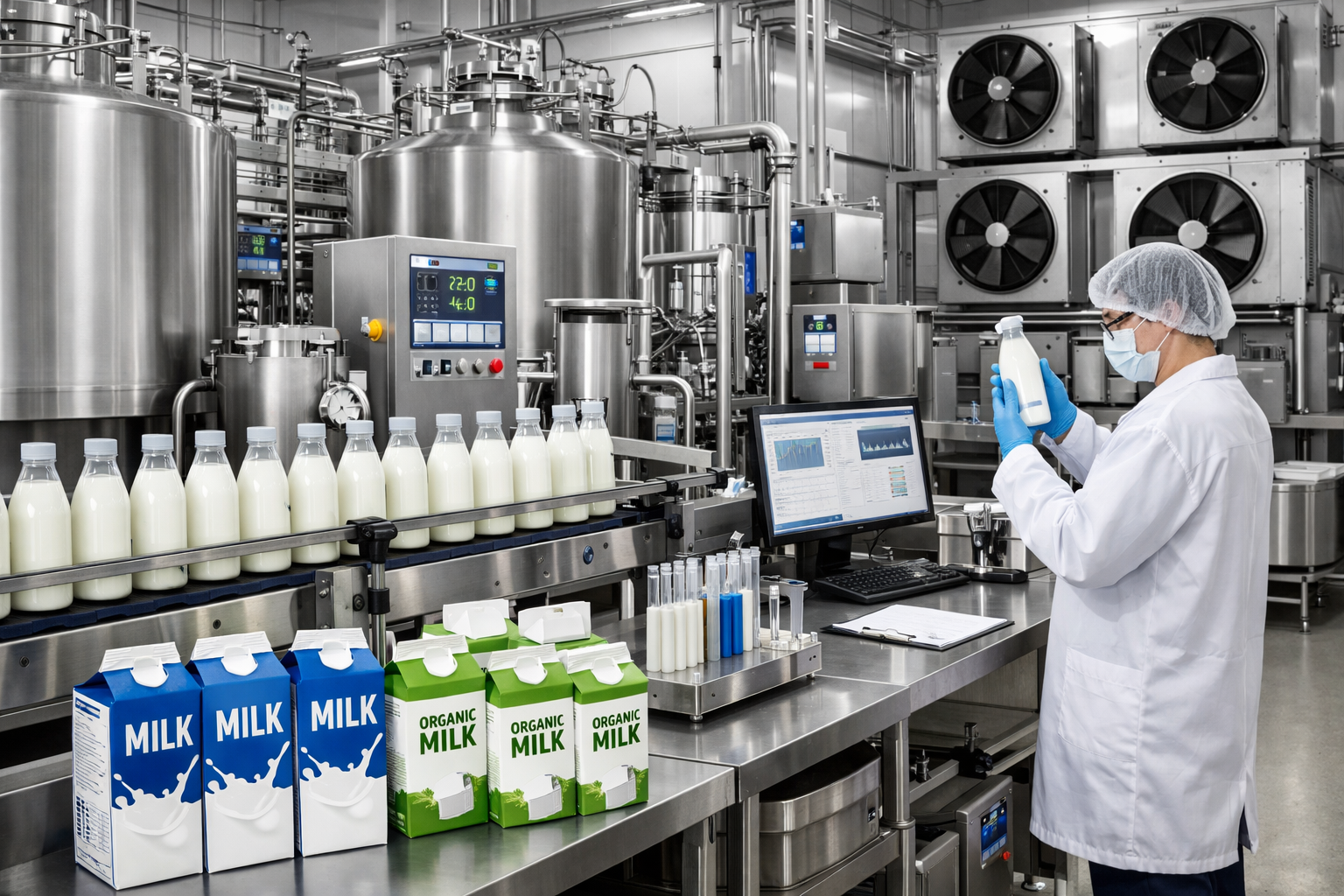 Dairy beverage processing line