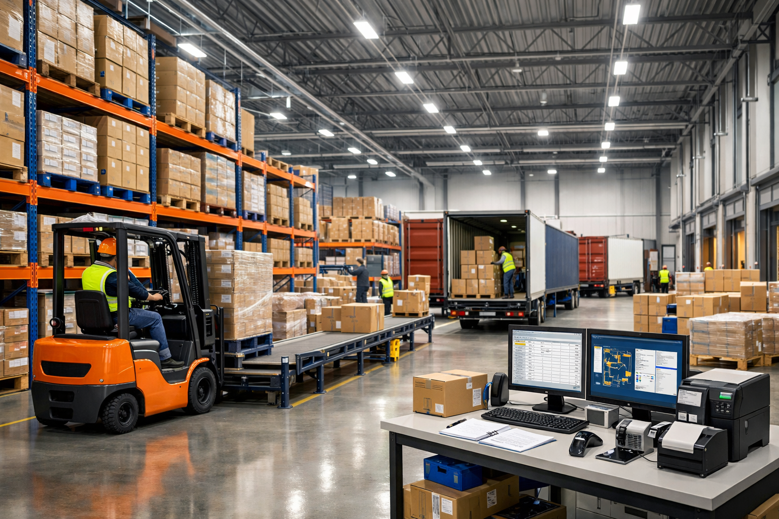 Distribution and logistics staging area